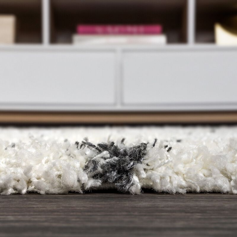 Mercer Shag Plush Tassel Moroccan Diamond Area Rug