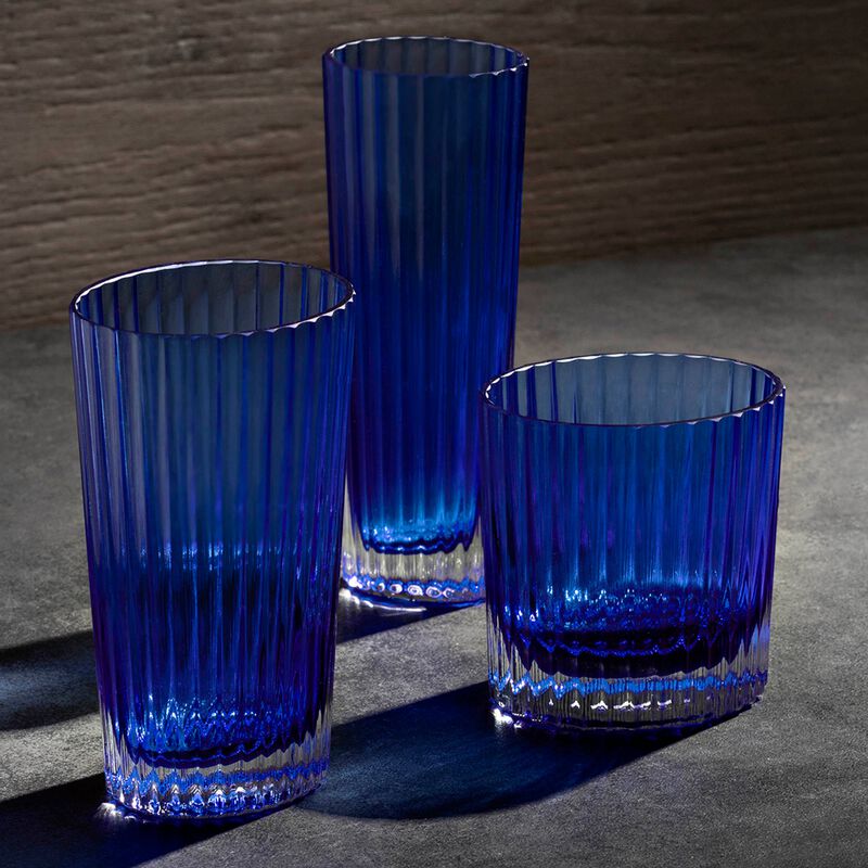 Water Glasses NASTRI GLASS Blue Set of 6, H 4.72" image number 2