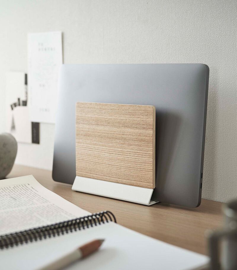 Slim Laptop Stand - Steel + Wood image number 7