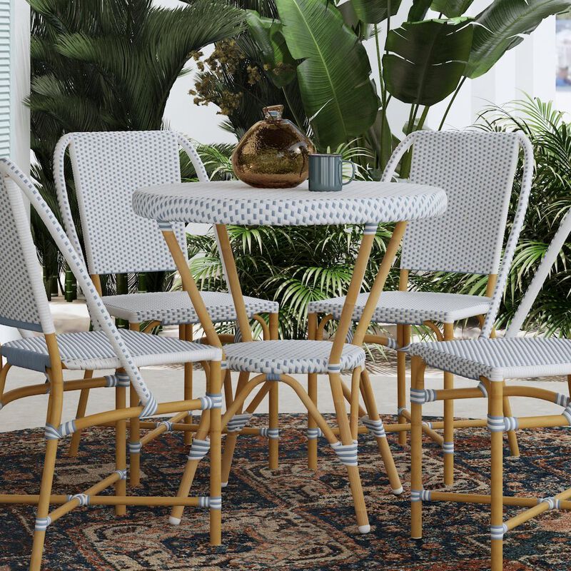 Butler Specialty Tobias 30 in. W Outdoor Round Rattan and Metal Bistro Table image number 3