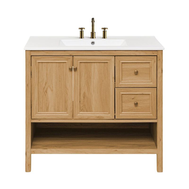 36" Freestanding Bathroom Vanity with 3-Hole Widespread Sink Top image number 0