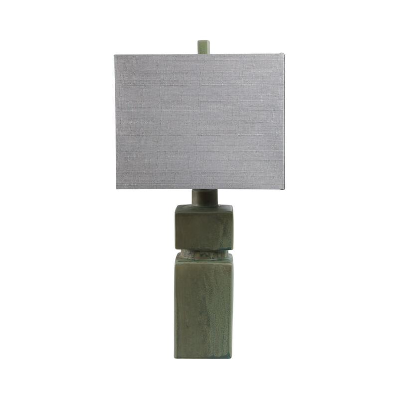 14x29" Reactive Finish Table Lamp, Green image number 0