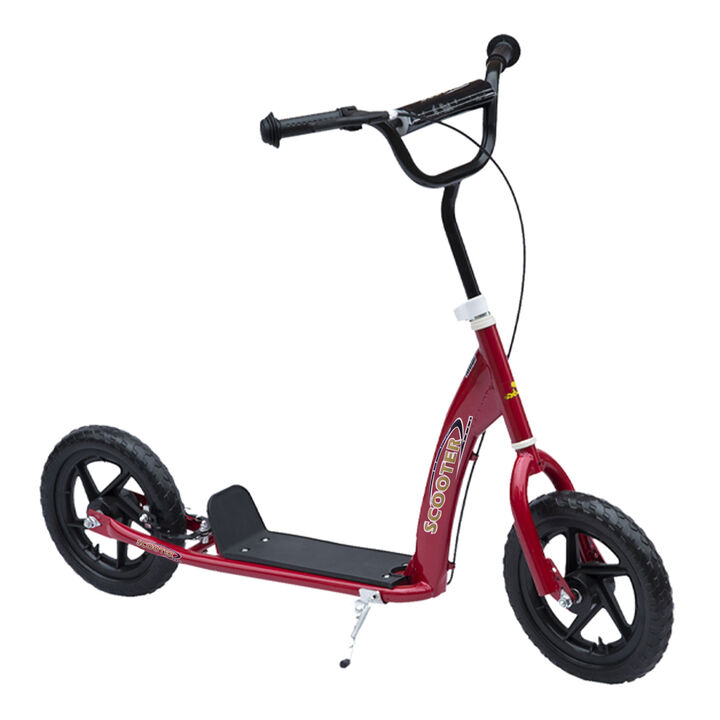 BreeBe Kick Scooter with Adjustable Height Handlebar, Non-slip Footplate, Big Wheels, Rear Brake