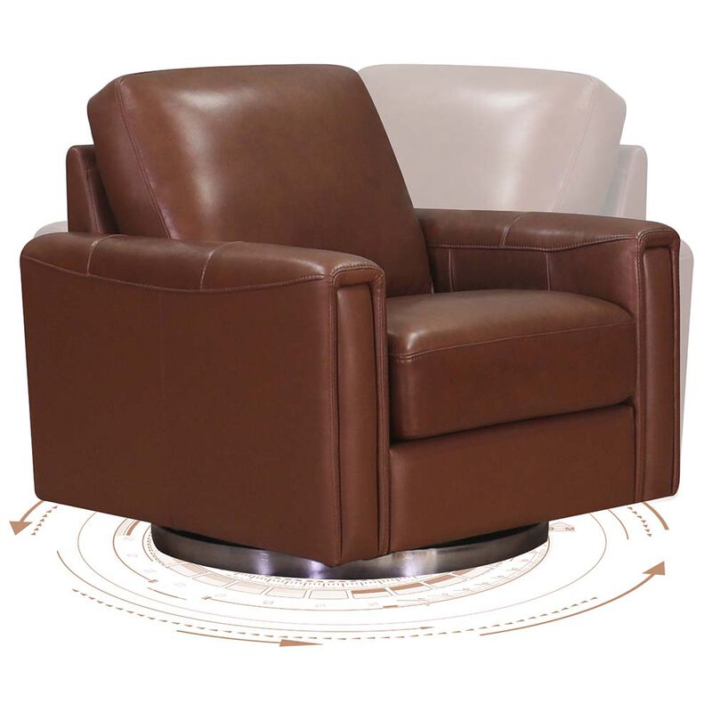 Hayward Swivel Leather Chair