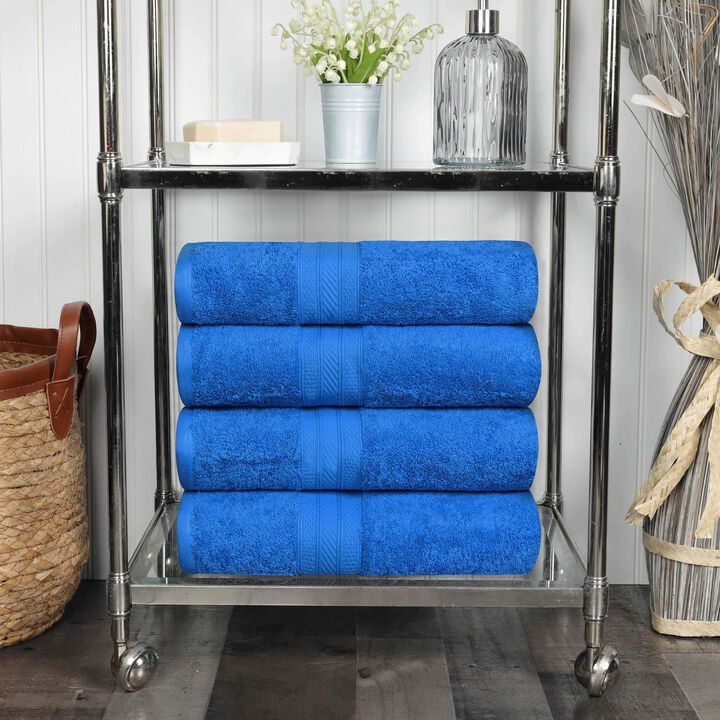 4-Piece Cotton Bath Towel Set &ndash; Plush, Thick & Quick-Drying Towels