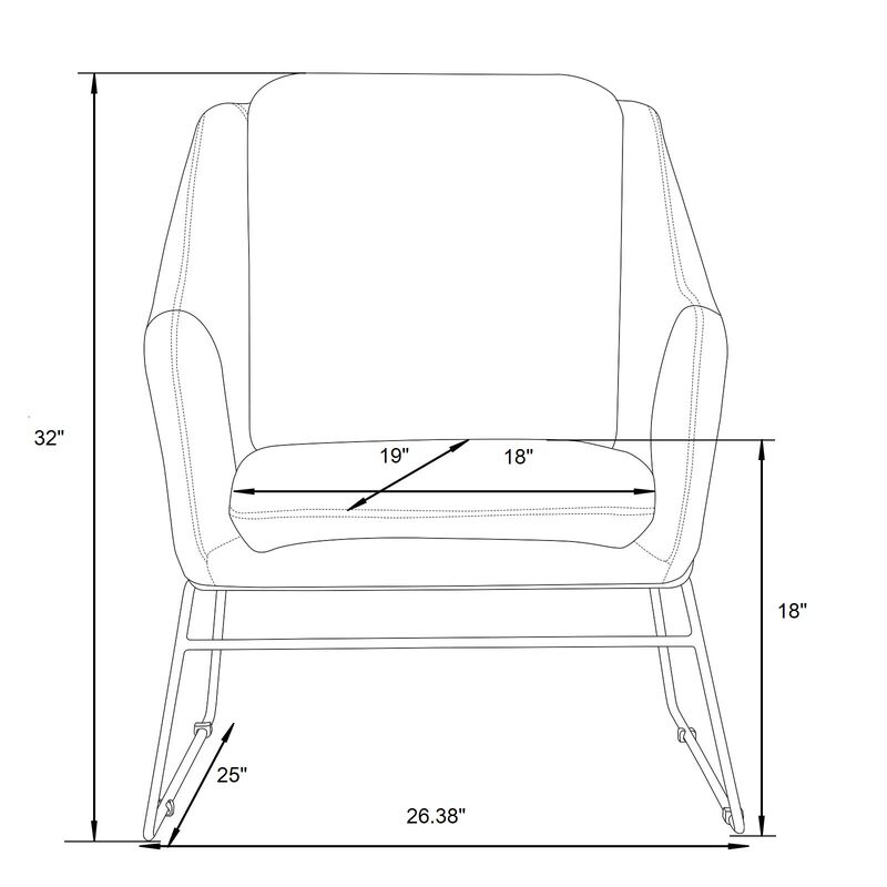 LeisureMod Harmony Velvet Accent Armchair in Pink