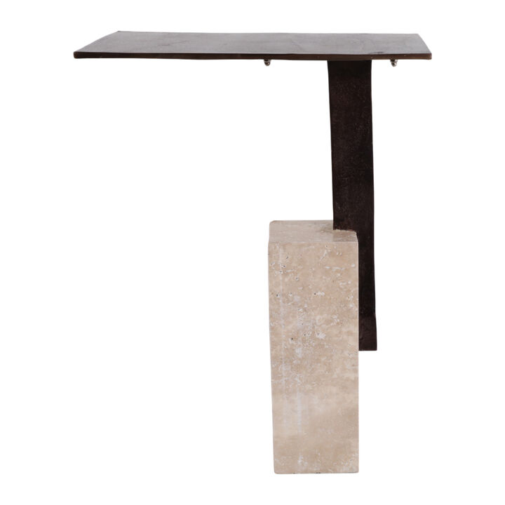 22x16 Travertine Accent Table