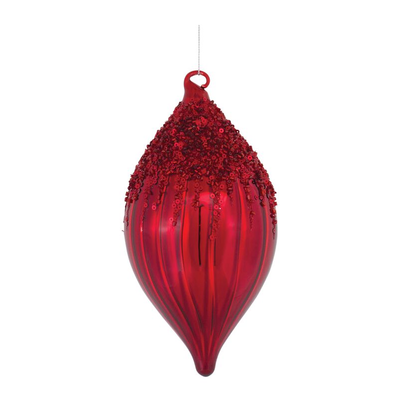 Sequined Glass Ornament (Set of 4)