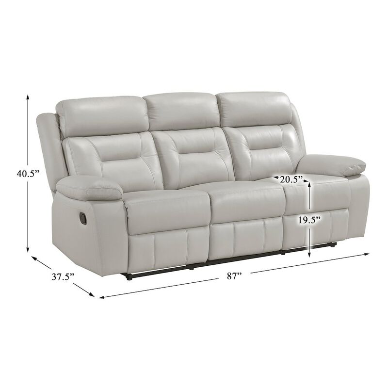 Lexicon Laconia Leather Double Reclining Sofa