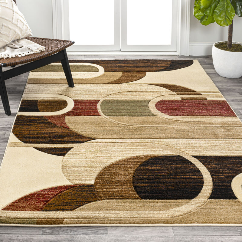 Tamara Retro Abstract Arches Area Rug