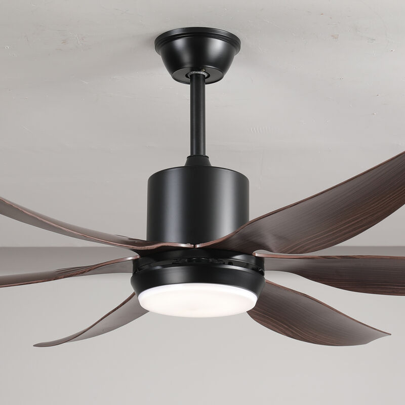 56" 6 Blade Ceiling Fan with Dimmable LED Light Kit and Remote Control image number 7