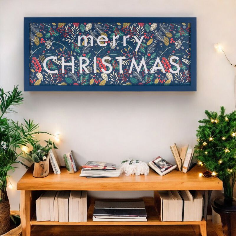 Merry Christmas Wooden Sign for Festive Seasonal Display