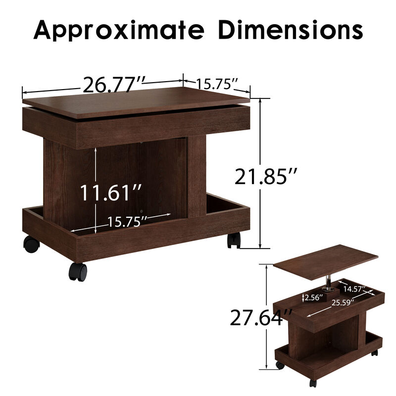 Votfri 360&deg; Rotating Desktop Side Table image number 4