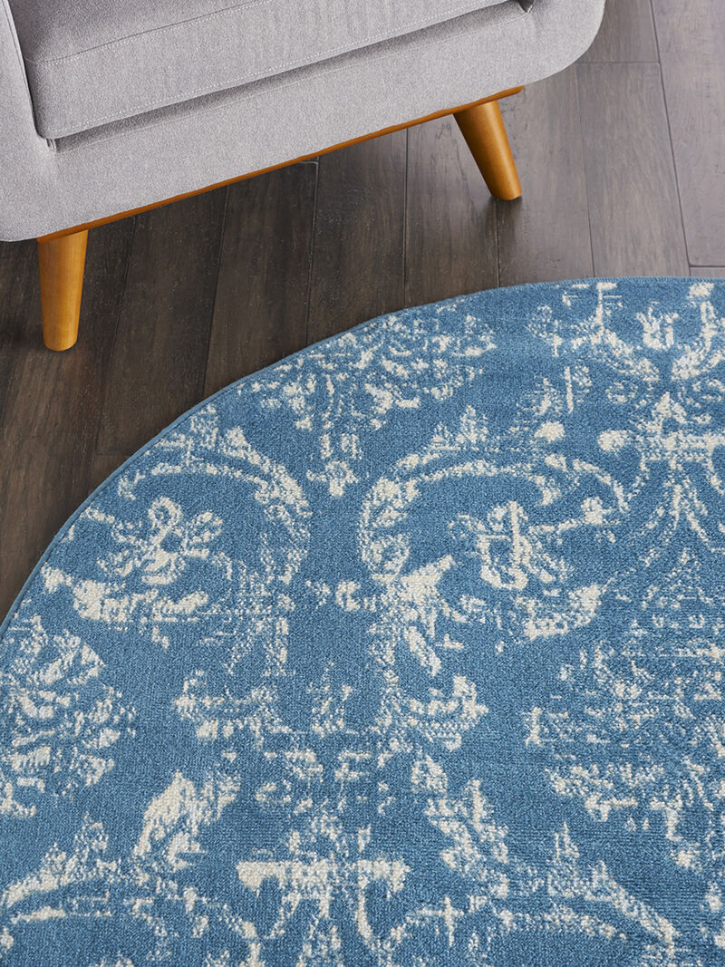 Jubilant JUB09 Blue 5'3" x Round Rug