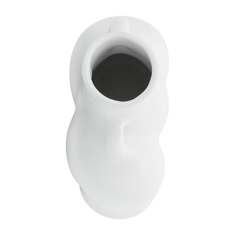 Cer, 6" Half Body Vase, White image number 5