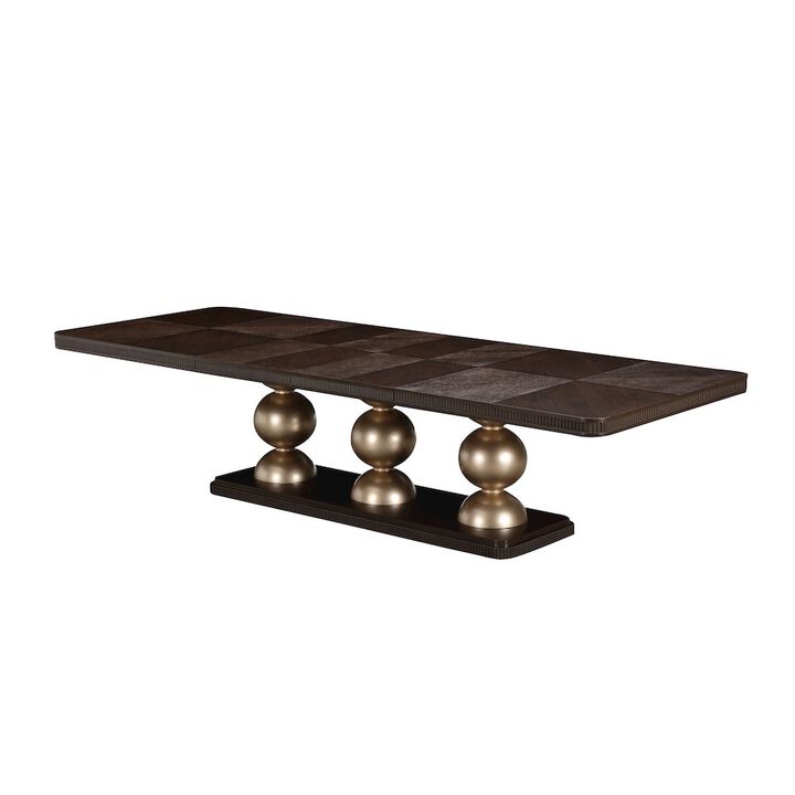 Michael Amini West Kensington Rectangular Dining Table - Medium Espresso
