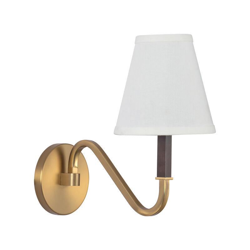 Sloan 12-in Damp-Rated Wall/Vanity Light with Linen Shade image number 2
