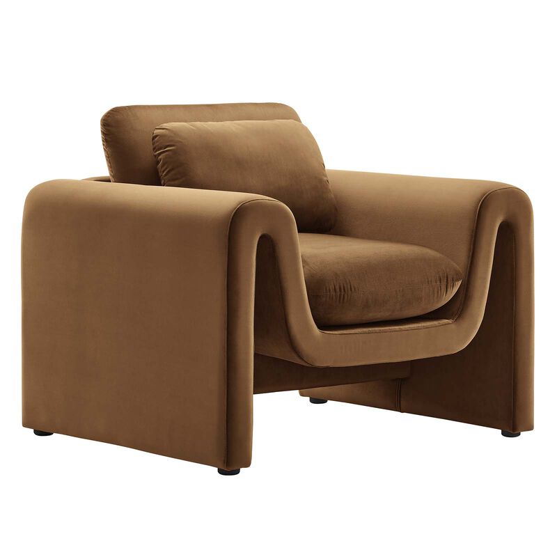 Waverly Performance Velvet Armchair image number 0