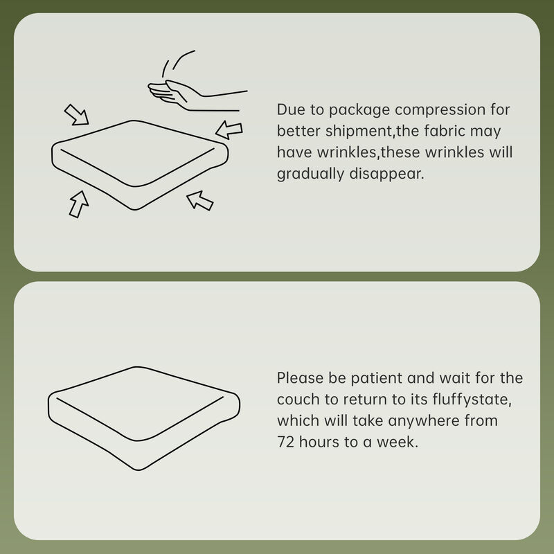 TATEUS Teddy Fabric 32D Boneless Sofa with L-Shaped Chaise