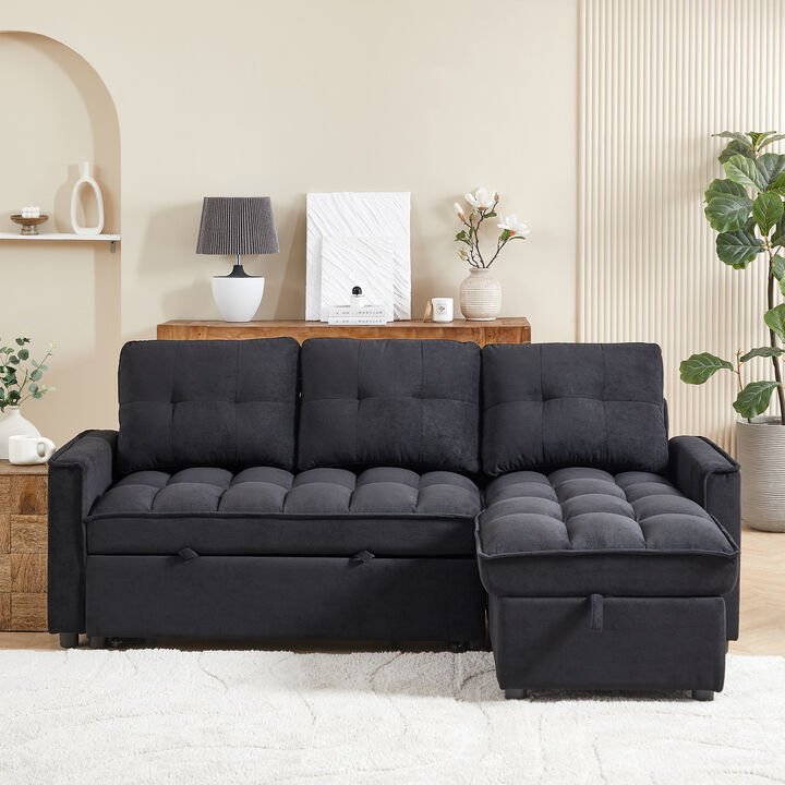 Merax L-Shaped Sectional Sofa with Arm Side Organizer Pocket Features