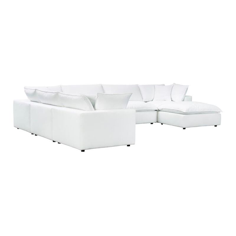 Cali Pearl Performance Fabric Modular Large Chaise Sectional image number 0