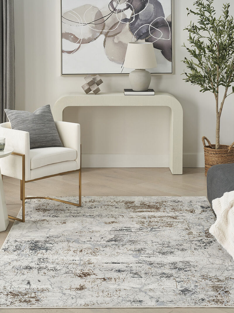 Glitz GLZ23 Gray/Multicolor 3'11" x 5'11" Rug