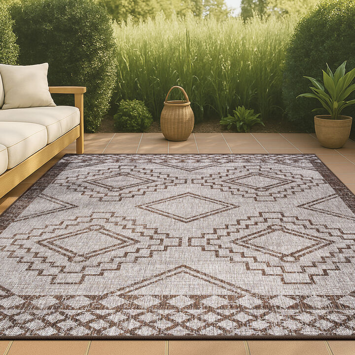 Marokko Diamond Tribal Medallion Indoor/Outdoor Area Rug