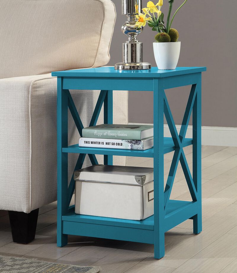 Convenience Concepts Oxford End Table 15.75"" - Modern Living Room Table with Storage Shelves, Transitional Nightstand Side Tabl