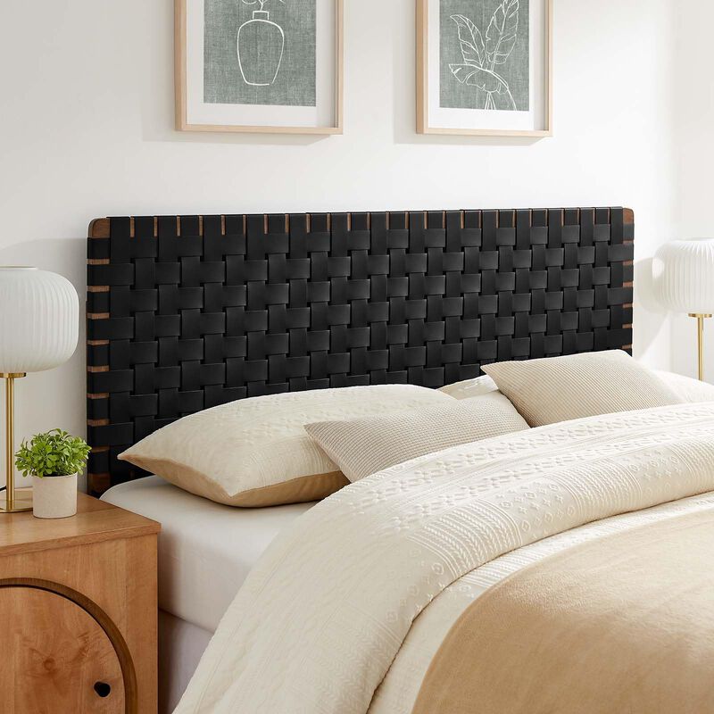 Sparta Weave Vegan Leather Queen Headboard image number 1