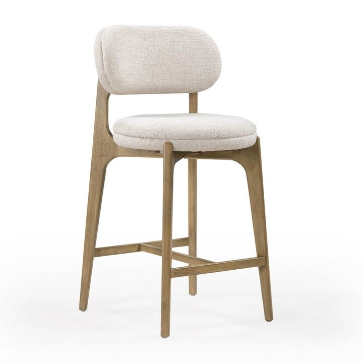 Tov Furniture Carnation Cream Performance Fabric Counter Stool