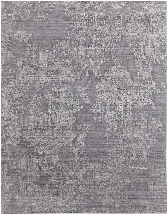 HomeRoots Abstract Hand Woven Distressed Area Rug