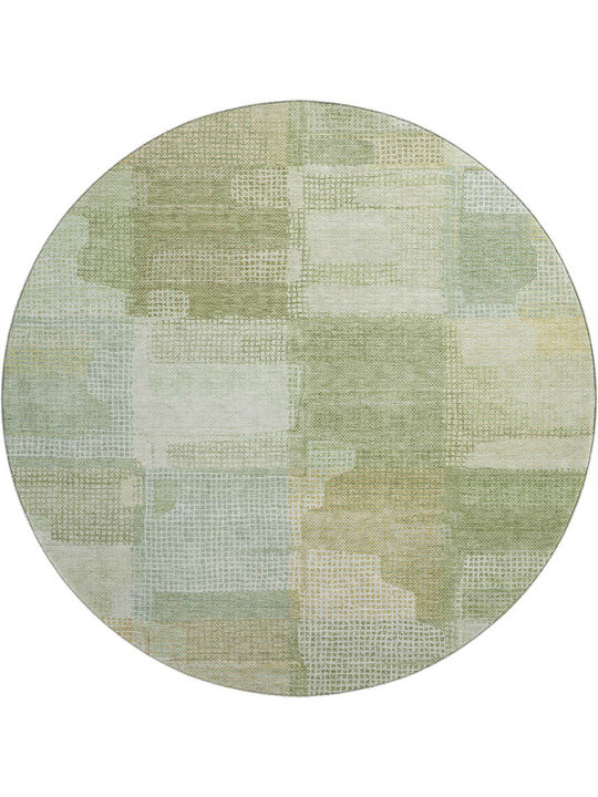 Ravenna RN10 Green 8' Round Rug