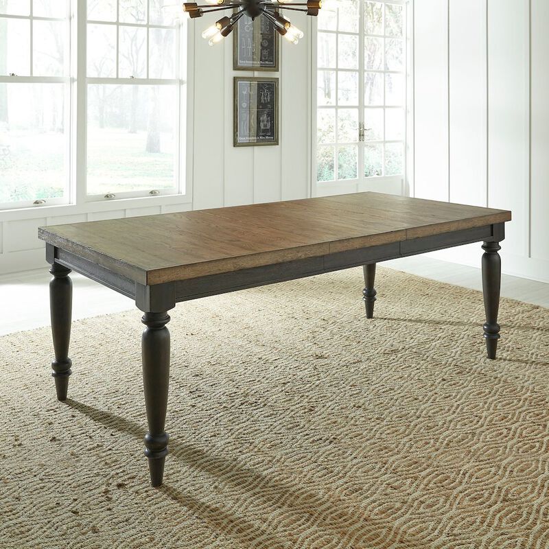 Liberty Furniture Harvest Home Rectangular Leg Table in Chalkboard image number 5