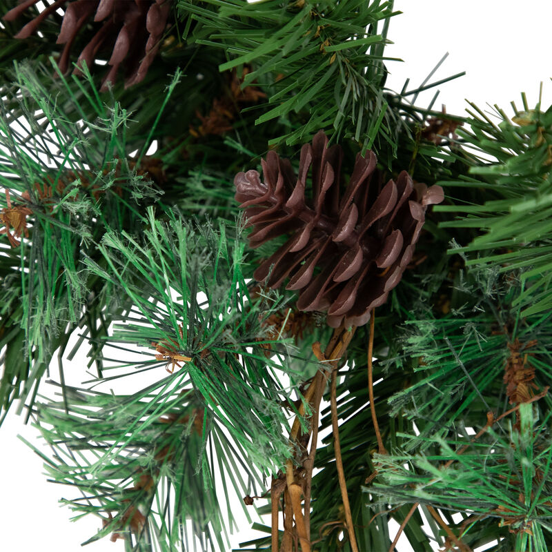 Country Mixed Pine Artificial Christmas Wreath  16-Inch  Unlit image number 3