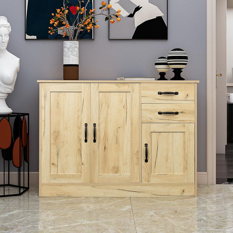 Buffet Sideboard with 2 Doors, 1 Storage Compartment, and 2 Drawers Stylish and Functional Organizer