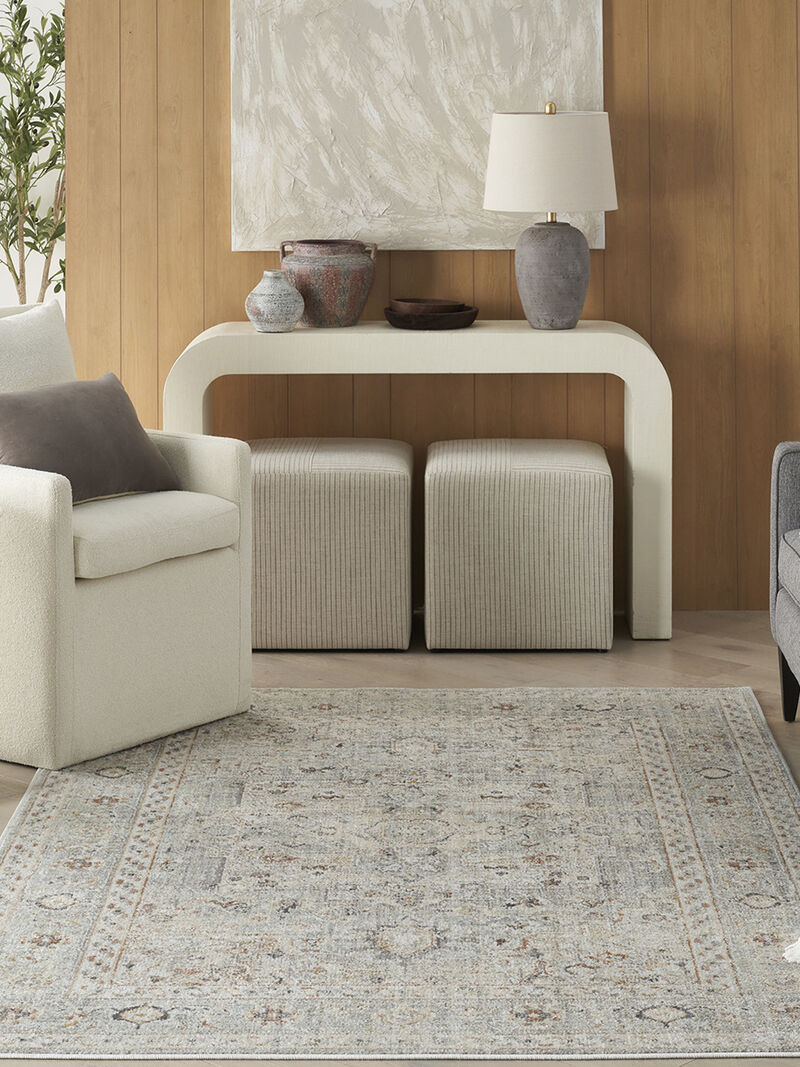 Oushak Home OUS02 Light Gray 7' x 10' Rug image number 1
