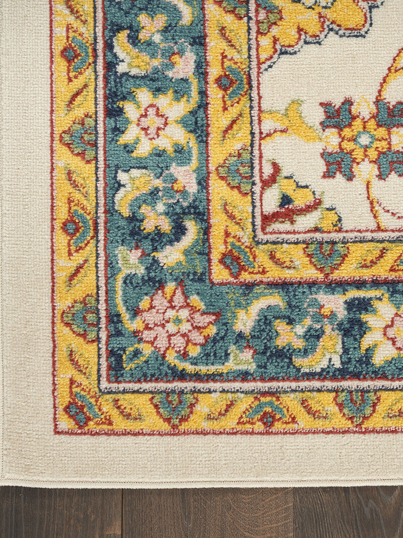 Nourison Essentials NRE05 Ivory/Gold 2'2" x 7'6" Rug