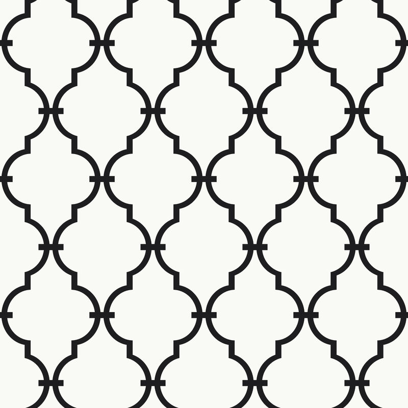 Modern Trellis Black Wallpaper image number 0