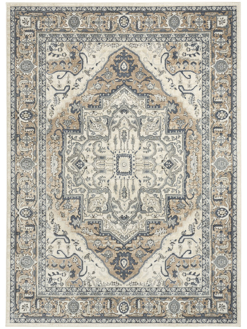 Quarry QUA18 Ivory/Taupe 6' x 9' Rug
