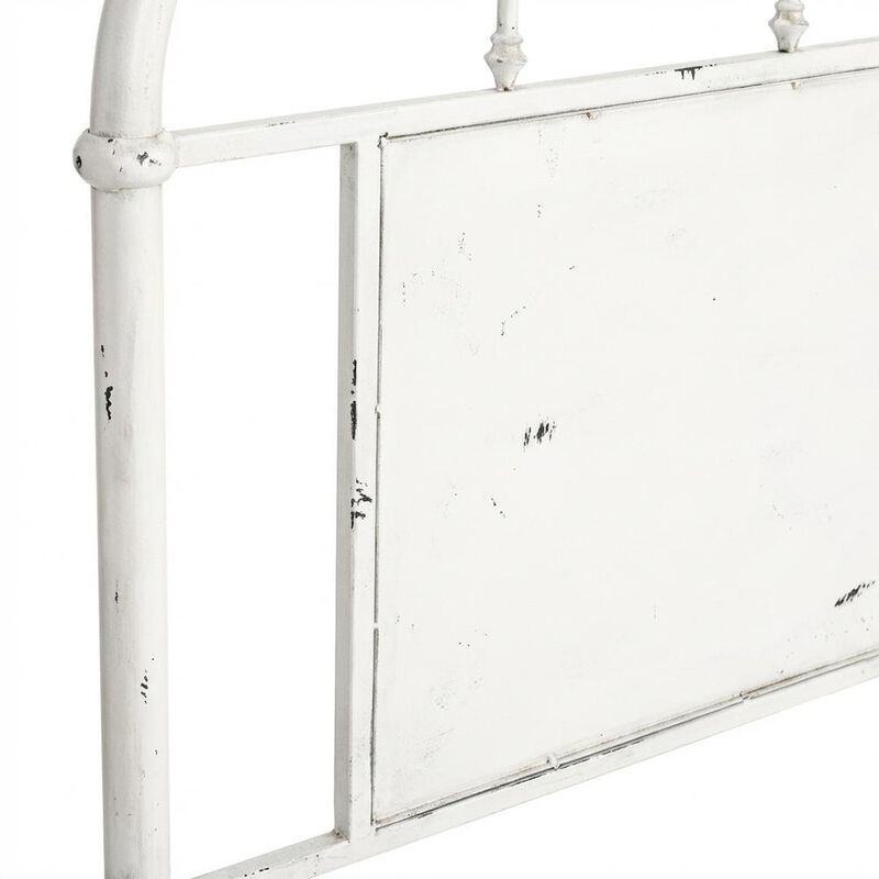 Liberty Furniture Distressed Metal Twin Headboard Vintage Style Metal Tube Frame image number 3