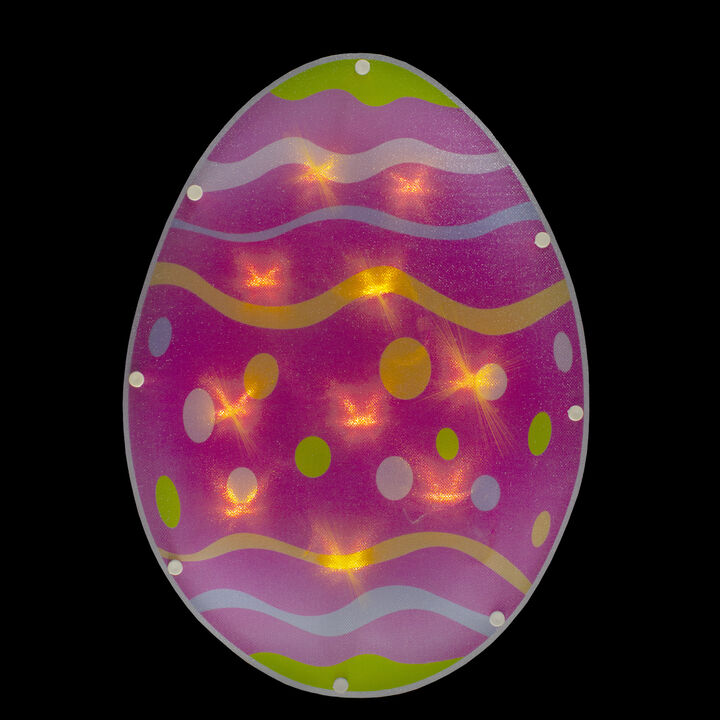 14" Battery Operated LED Lighted Easter Egg Window Silhouette