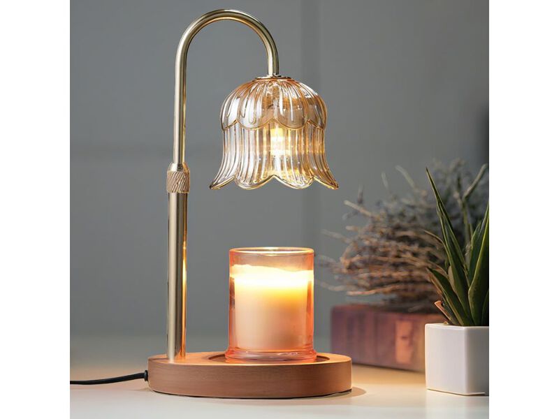 Flower Candle Warmer Lamp with Timer Dimmable Adjustable Height Wax Lamp image number 1