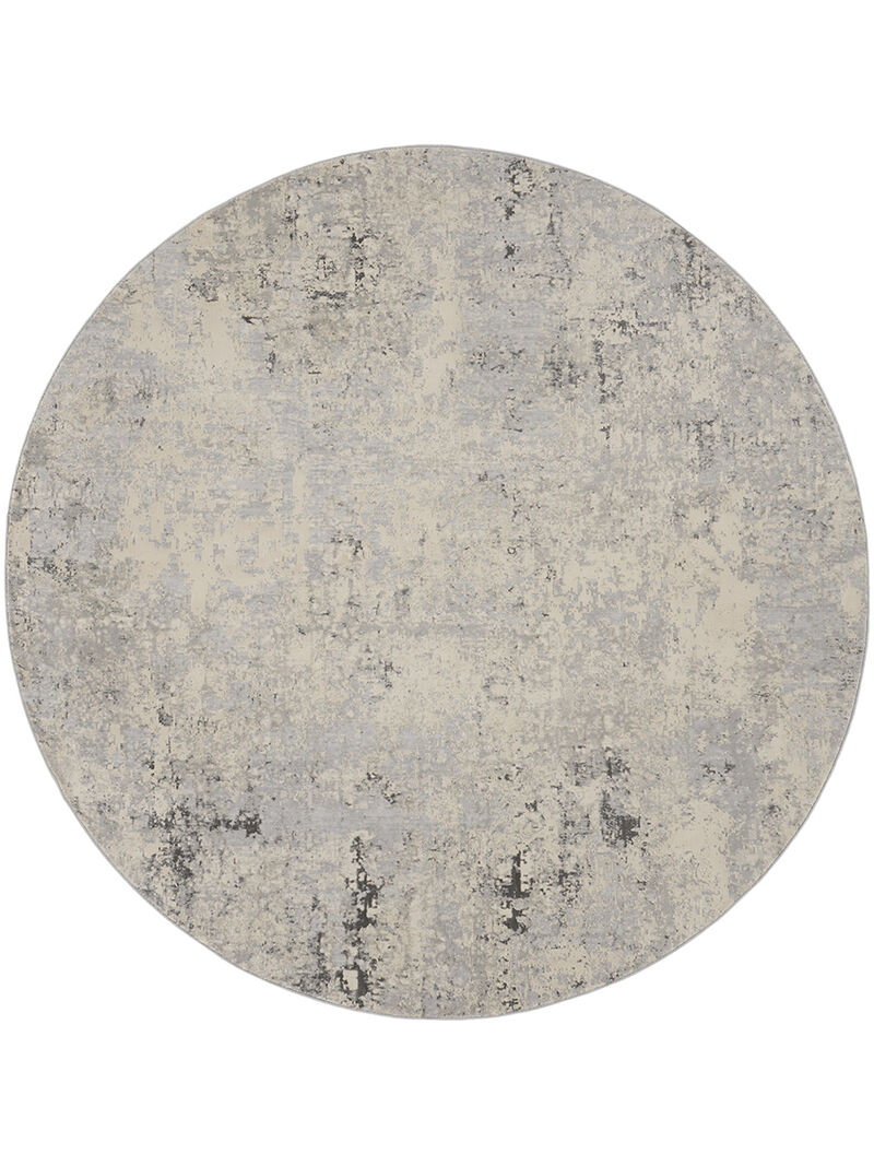 Rustic Textures RUS07 Gray/Beige 5'3" x Round Rug image number 0