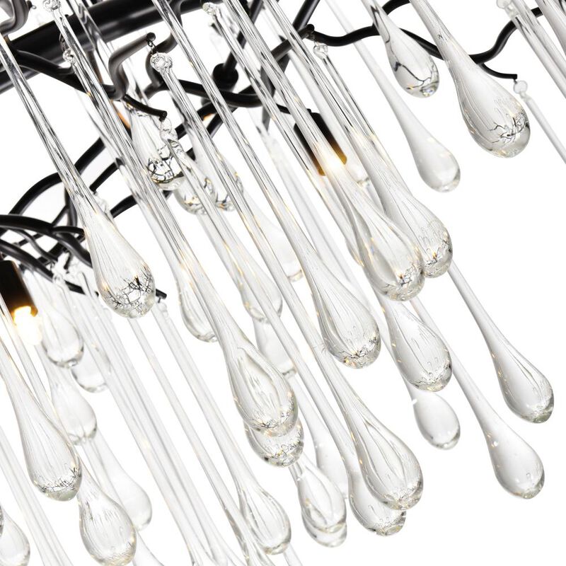 Anita 10 Light Chandelier With Black Finish