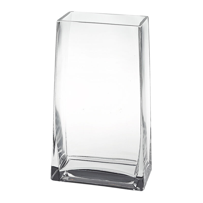 Handmade Glass Rectangle Vase for Tabletop or Home Floral Display image number 2