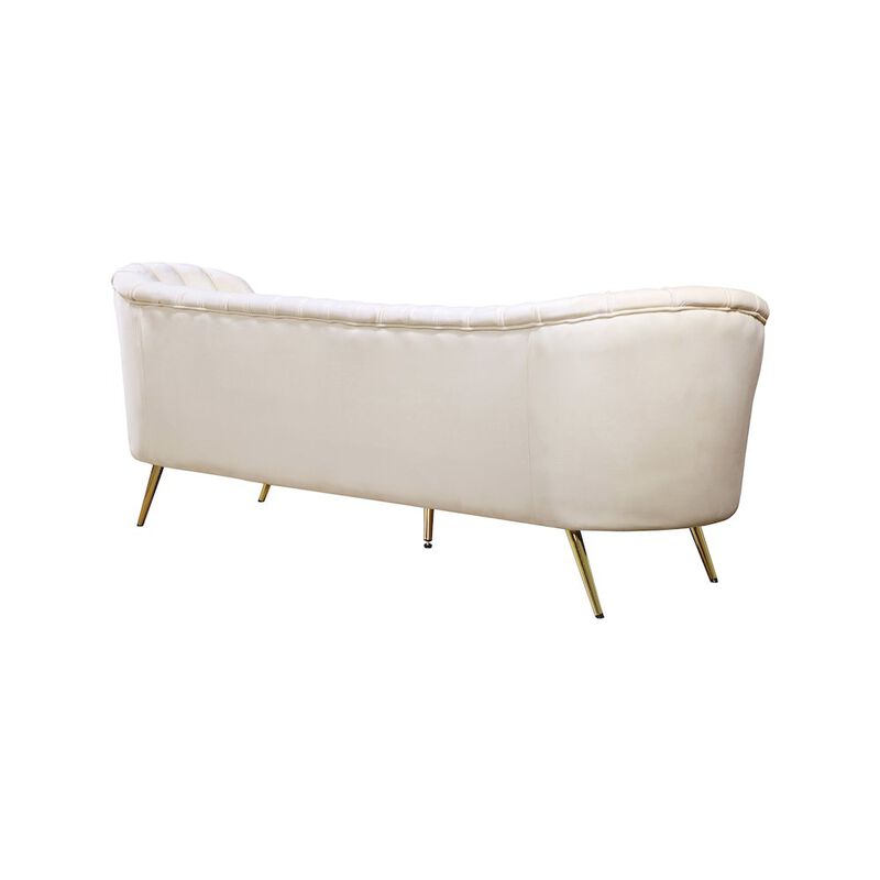 Meridian Furniture Margo Cream Velvet Sofa