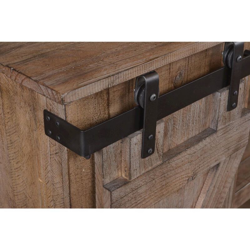 Crafters and Weavers Westgate 60 Sliding Barn Door TV Stand - Grey