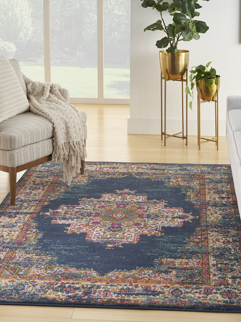 Passion PSN03 Navy 5'3" x 7'3" Rug image number 6