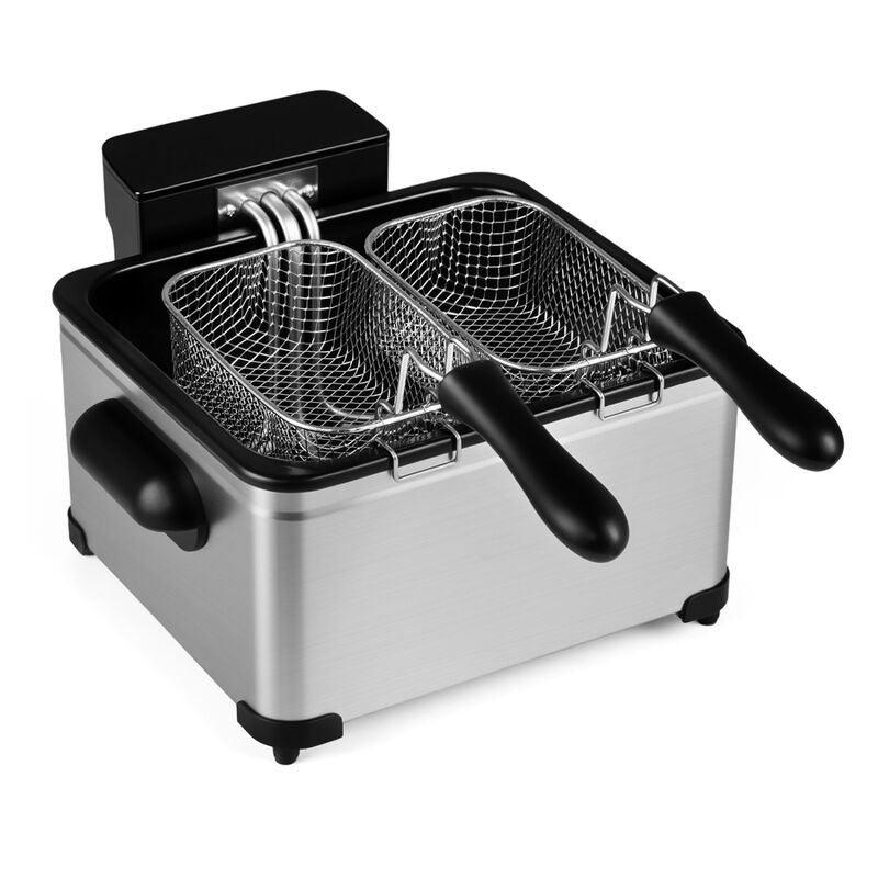 3 Basket Electric Deep Fryer with 1700W Power LED Touchscreen and 6 Preset Settings image number 0