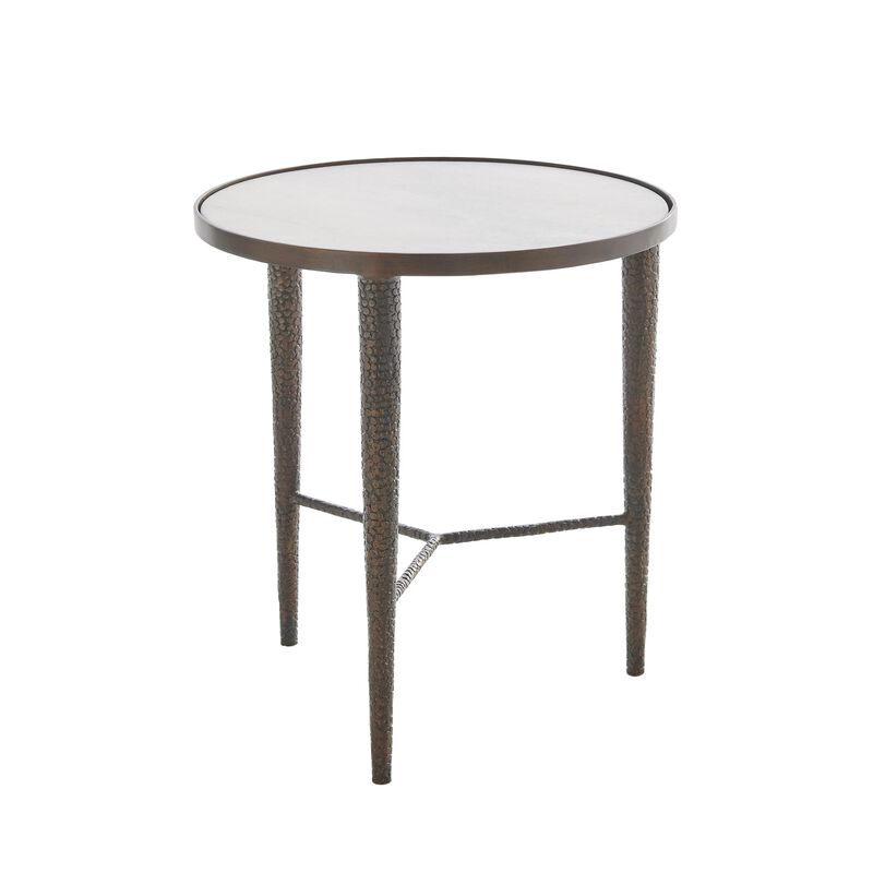 Hammered End Table- Bronze